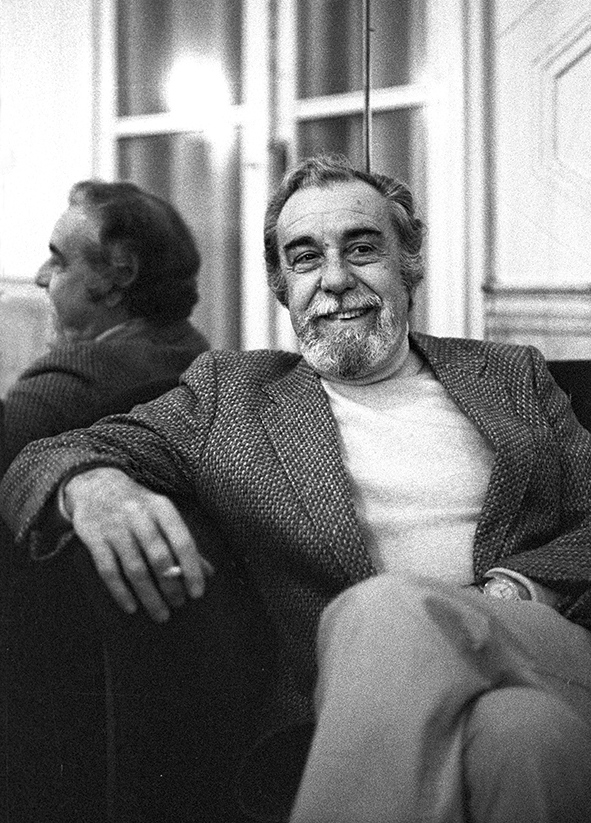 Fernando Rey, fotografato al grand Hotel de milan, Milano 1980