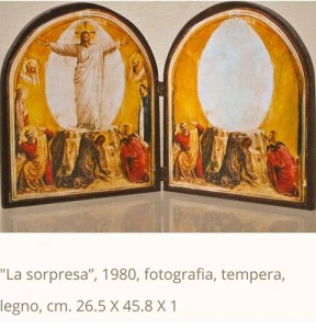 La sorpresa"  foto e tempera su legno - 1980