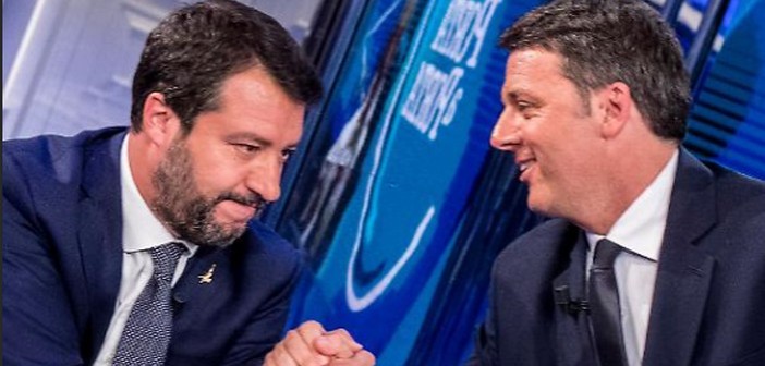 renzi-salvini-da-vespa