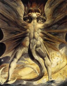 "Il Dragone Rosso" di William Blake (foto dal sito santhatela)
