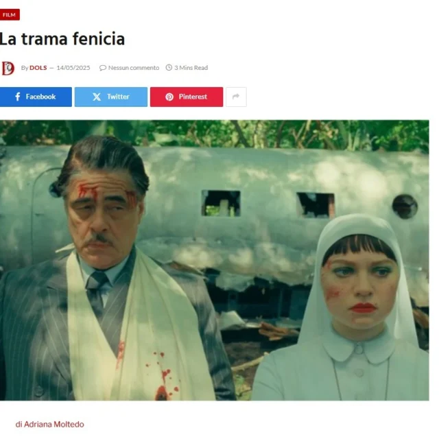 https://www.dols.it/2025/05/14/la-trama-fenicia

Aspettiamo con ansia l’imminente uscita del La trama fenicia del mitico texano.

La trama fenicia (The Phoenician Scheme) è il 13* film diretto da Wes Anderson, 56 anni, e da lui scritto con il 60enne Roman Coppola, segnando così la loro sesta collaborazione.