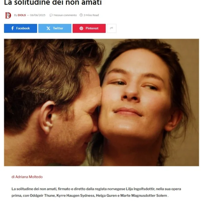 https://www.dols.it/2025/06/06/la-solitudine-dei-non-amati/

La solitudine dei non amati, firmato e diretto dalla regista norvegese Lilja Ingolfsdottir, nella sua opera prima, con Oddgeir Thune, Kyrre Haugen Sydness, Helga Guren e Marte Magnusdotter Solem .