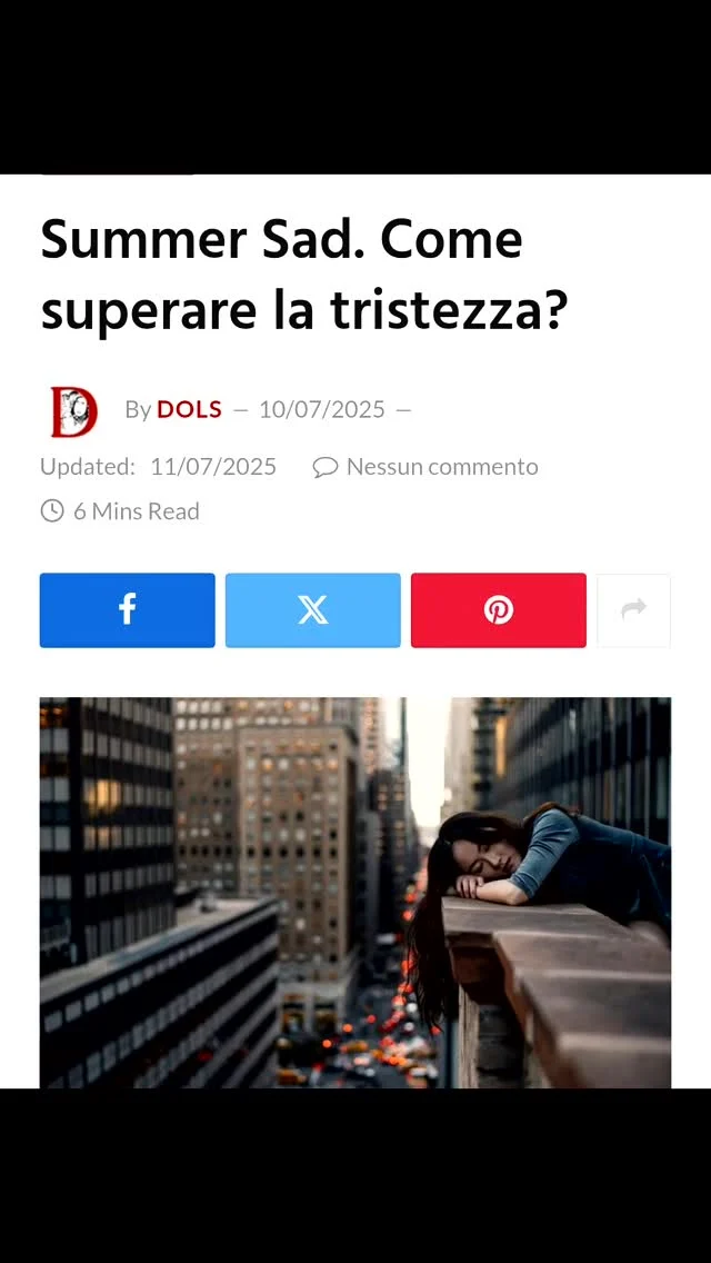 Tristezza estiva come superarla?